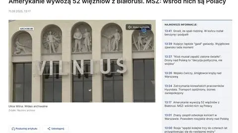 Uwolniono 52 więźniów z Białorusi. Są wśród nich Polacy