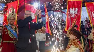 Grzegorz Braun podczas spotkania z wyborcami