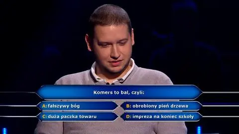Komers w pytaniu z "Milionerów" za 125 tysięcy złotych