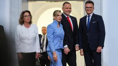Małgorzata Kidawa-Błońska, Marta Nawrocka, Karol Nawrocki i Szymon Hołownia