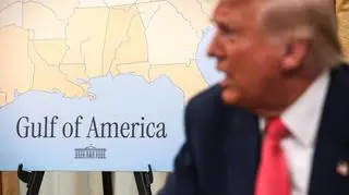 Gulf of America - prezentacja mapy przez Donalda Trumpa