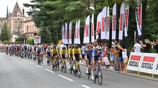 Peleton Tour de Pologne w Kamieńcu Ząbkowickim