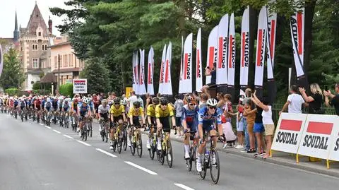 Peleton Tour de Pologne w Kamieńcu Ząbkowickim