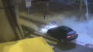 Ściął znak drogowy 