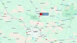 Pożar opon samochodowych pod Lubartowem