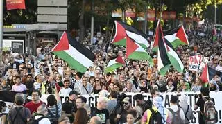 W propalestyńskiej manifestacji w Madrycie wzięło udział tysiące osób