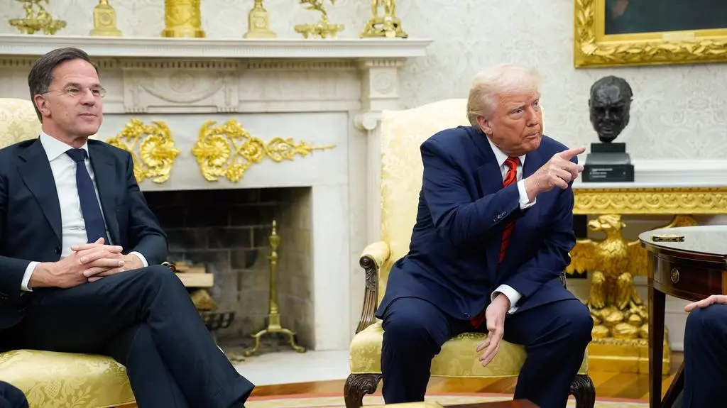 Mark Rutte i Donald Trump