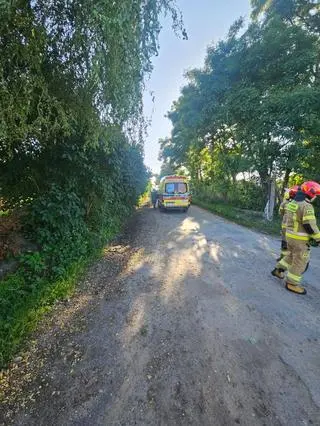 Służby na miejscu wypadku