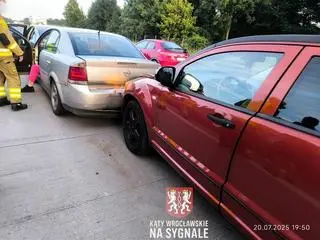 Karambol w pobliżu węzła Kostomłoty na autostradzie A4