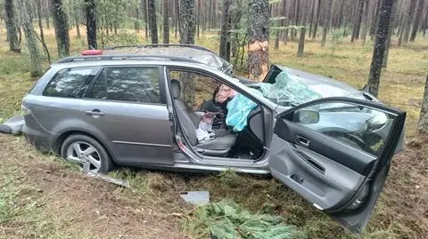 Podlesie. Auto zderzyło się z drzewem