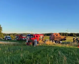 Miejsce wypadku w powiecie suwalskim  
