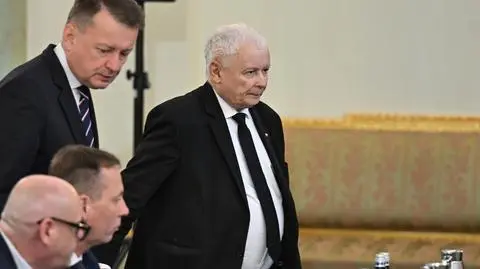 Jarosław Kaczyński na posiedzeniu Rady Bezpieczeństwa Narodowego
