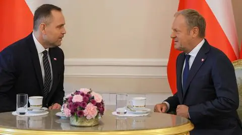 Karol Nawrocki i Donald Tusk w Pałacu Prezydenckim