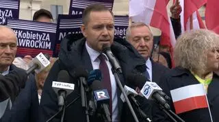 Emocje na konferencji Nawrockiego. Pytają o jego mieszkanie 