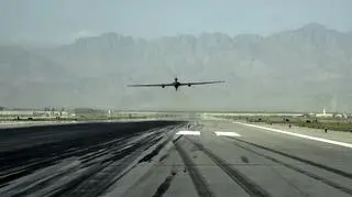 Samolot U-2 startuje z bazy Bagram w Afganistanie, 2018 rok