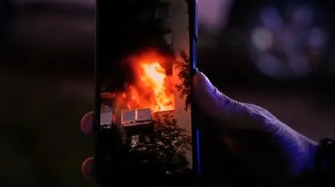 Pożar bloku w Rzeszowie