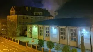 The smoke was visible from afar
