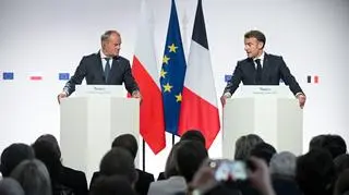 Tusk i Macron. Konferencja prasowa