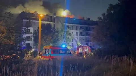 Pożar bloku w Poznaniu