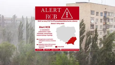 Alert RCB dla pięciu województw. "Możliwe podtopienia"