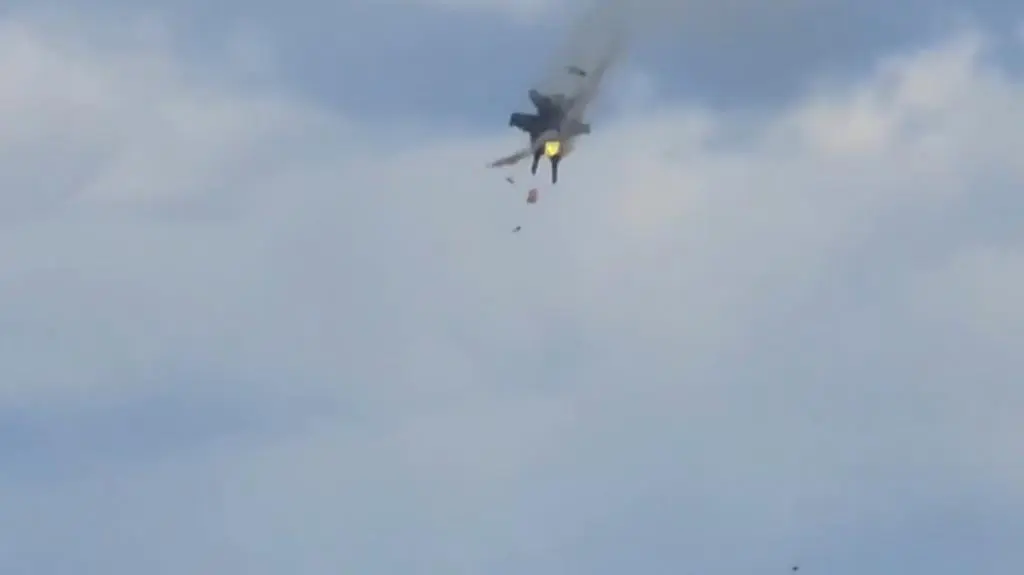 Kolizja w powietrzu dwóch samolotów E/A-18G w Idaho