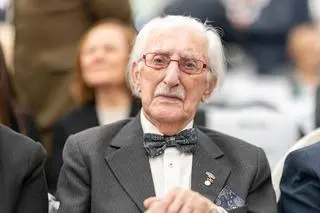 Leon Weintraub ocalały z obozu koncentracyjnego Flossenbürg