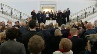 Spotkanie opłatkowe w Sejmie. Czarzasty: życzę wam, żebyście znaleźli spokój przy świątecznym stole