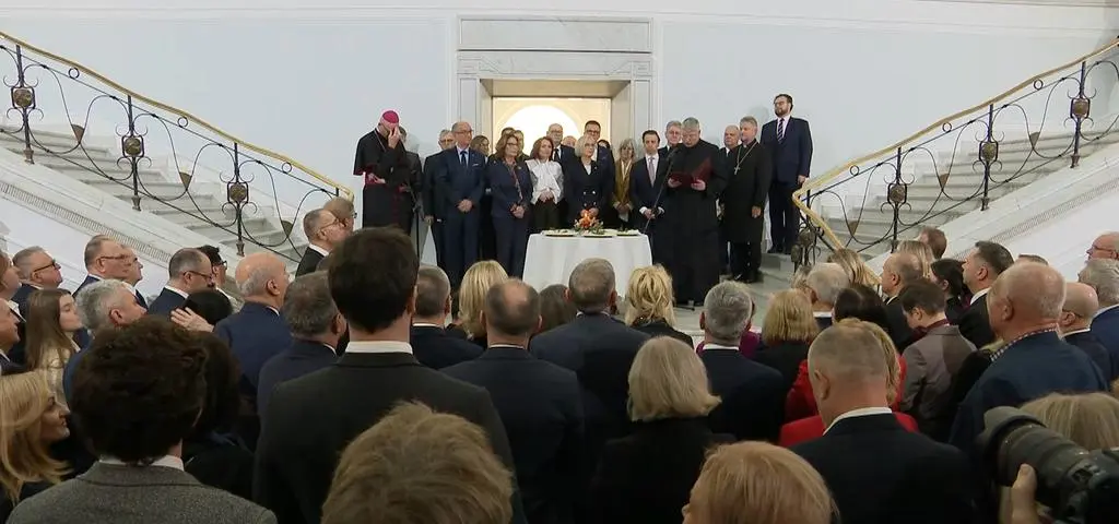 Spotkanie opłatkowe w Sejmie. Czarzasty: życzę wam, żebyście znaleźli spokój przy świątecznym stole