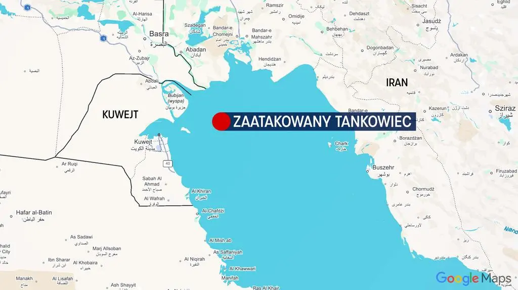 Amerykański tankowiec został zaatakowany u wybrzeży Kuwejtu