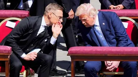 Alexander Stubb i Donald Trump w Watykanie