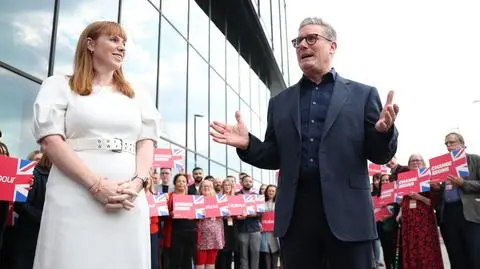 Brytyjski premier sir Keir Starmer i wicepremier Angela Rayner dzień przed konferencją Partii Pracy w Liverpoolu