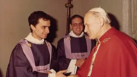 Robert Prevost i Jan Paweł II 