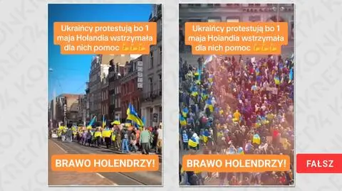 Holandia wstrzymuje pomoc Ukrainie? Film z demonstracji podstawą fake newsa