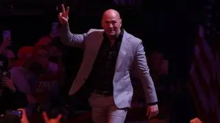 Dana White, szef UFC, na wiecu poparcia dla Donalda Trumpa (styczeń 2025)