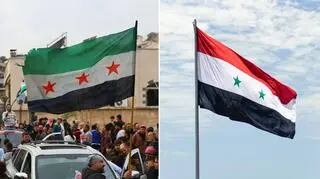 Porównanie flag Syrii 