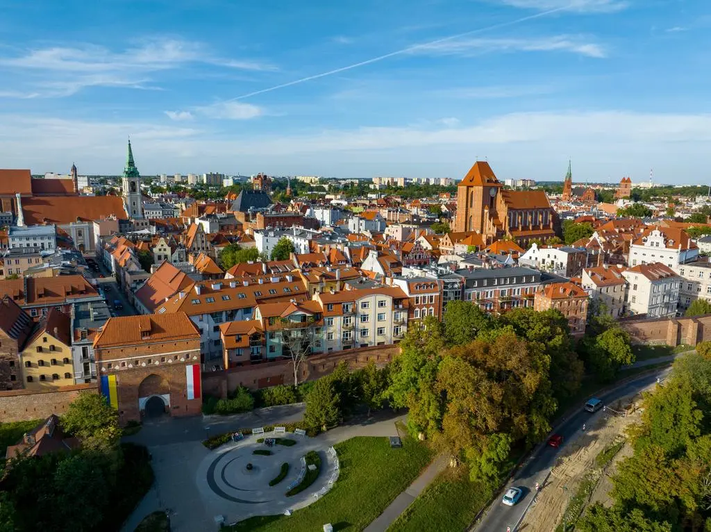 Toruń z lotu ptaka