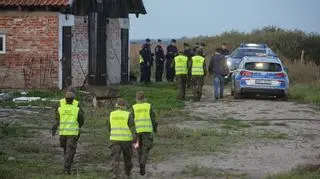 Miejsce znalezienia rosyjskiego drona w miejscowości Korsze