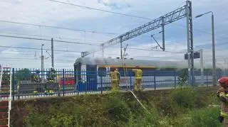 Pożar wagonu pociągu Intercity w Rawiczu