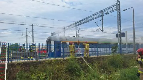 Pożar wagonu pociągu Intercity w Rawiczu