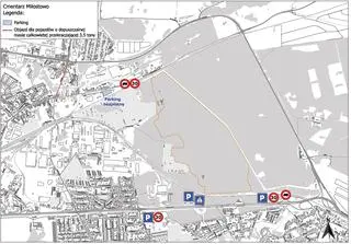 Organizacja ruchu przy cmentarzu na Miłostowie
