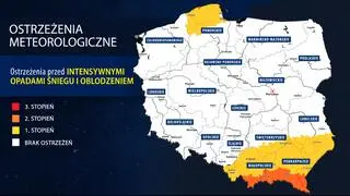 Ostrzeżenia IMGW przed intensywnymi opadami śniegu i oblodzeniem