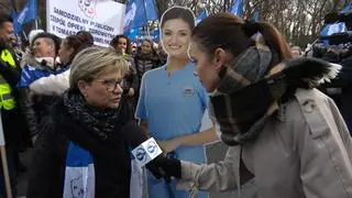 Protest pielęgniarek w Warszawie 