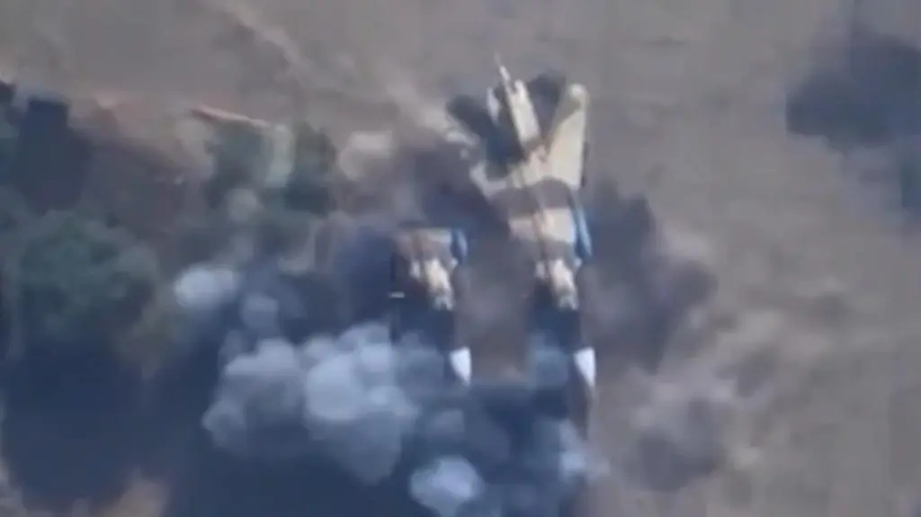 Zniszczenie Su-24. Ujęcie z nagrania  