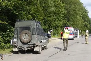 Zdarzenie drogowe z udziałem pojazdu wojskowego