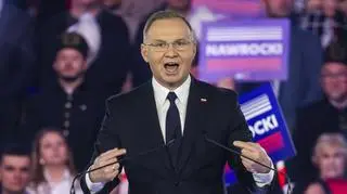 Duda na konwencji Nawrockiego. Cztery nieprawdy
