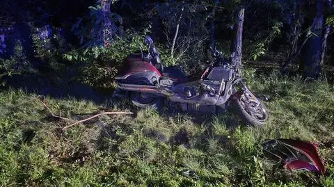 Motocykl zderzył się z łosiem