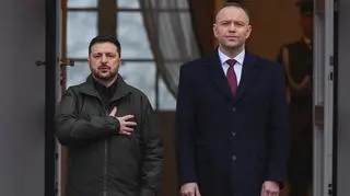 Wołodymyr Zełenski i Karol Nawrocki