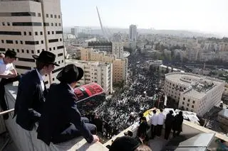 Protest ultraortodoksyjnych żydów