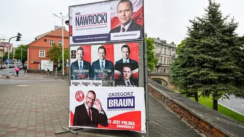 Plakaty kandydatów w wyborach na urząd prezydenta RP w Przemyślu