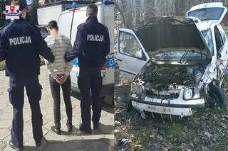 Był pijany i nie miał prawa jazdy. Jechał z czteroletnim synem, którego po kolizji zostawił w aucie